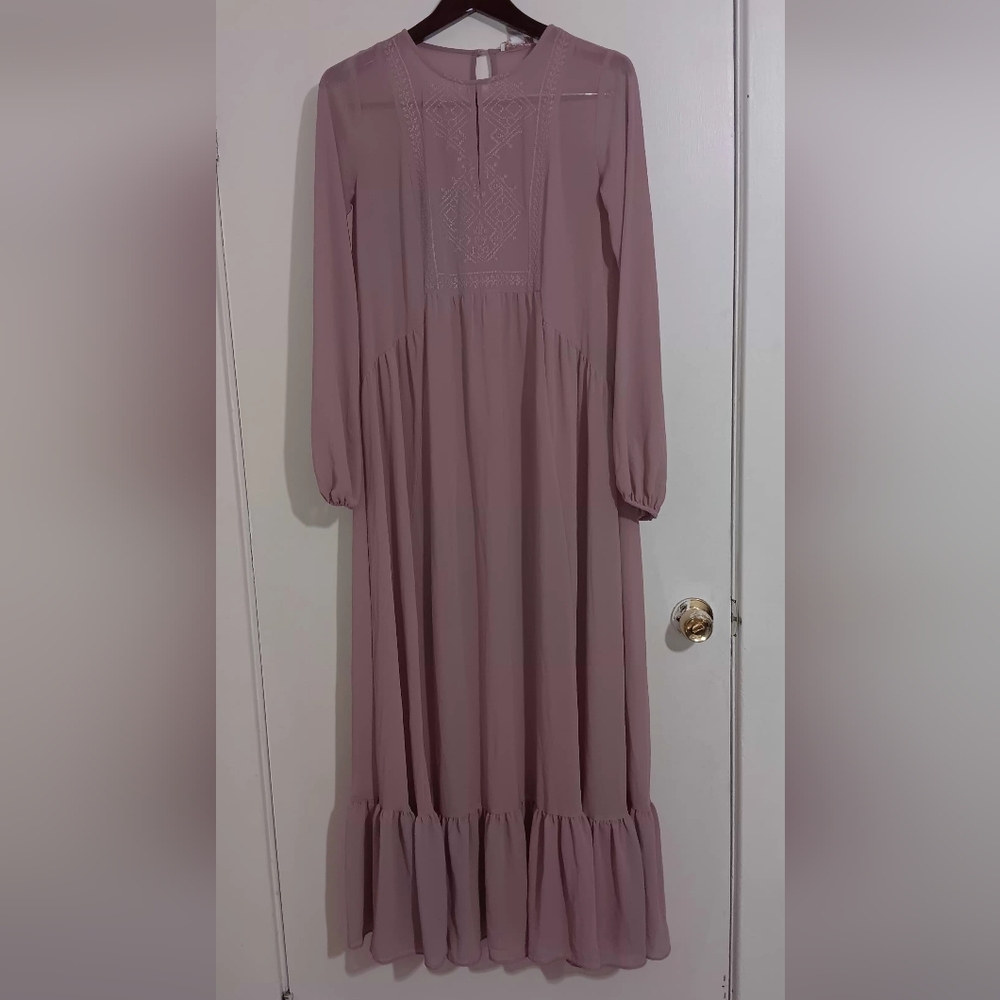 Forever 21 Mauve Long Sleeve Dress